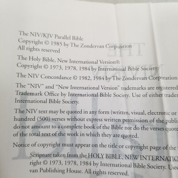 Parallel bible New International and King James version hardcover book Zondervan - Picture 7 of 11